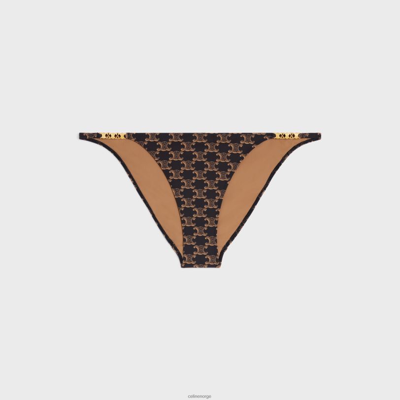 CELINE kvinner badedraktunderdel i monogramjersey V0PT6903 klær toffee/brun