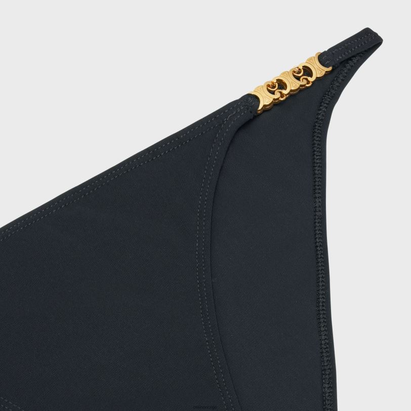 CELINE kvinner triomphe badedraktunderdel i matt trikot V0PT6899 klær svart