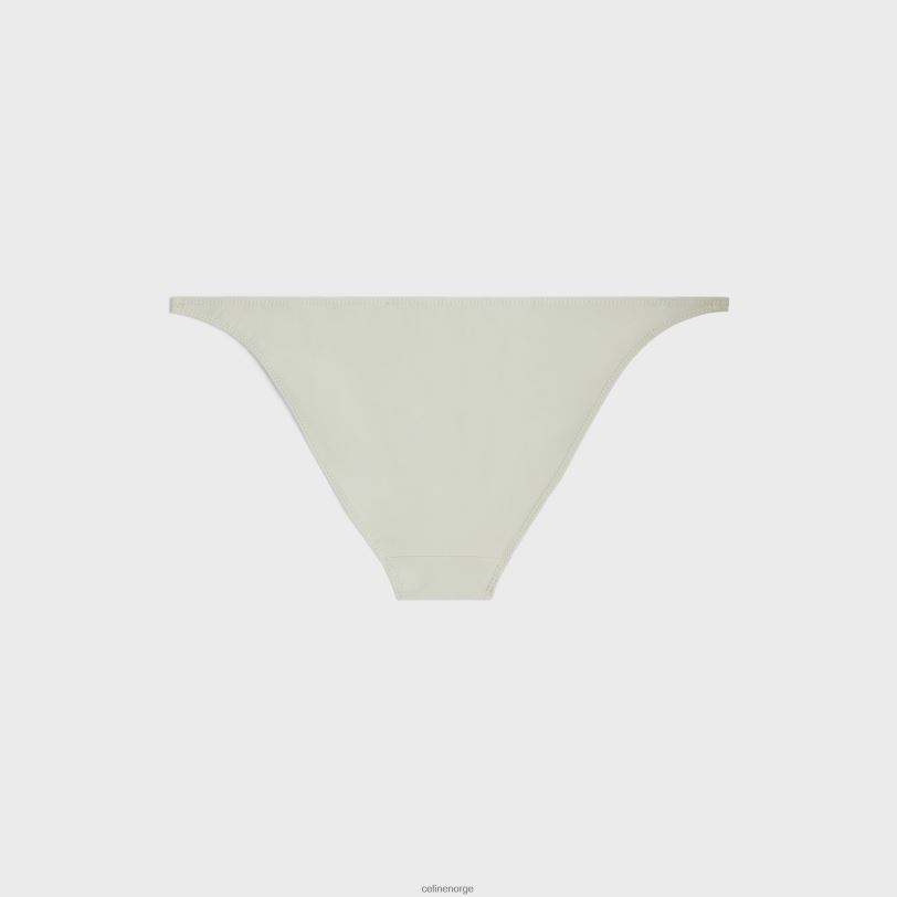 CELINE kvinner triomphe badedraktunderdel i matt trikot V0PT6908 klær vert amande