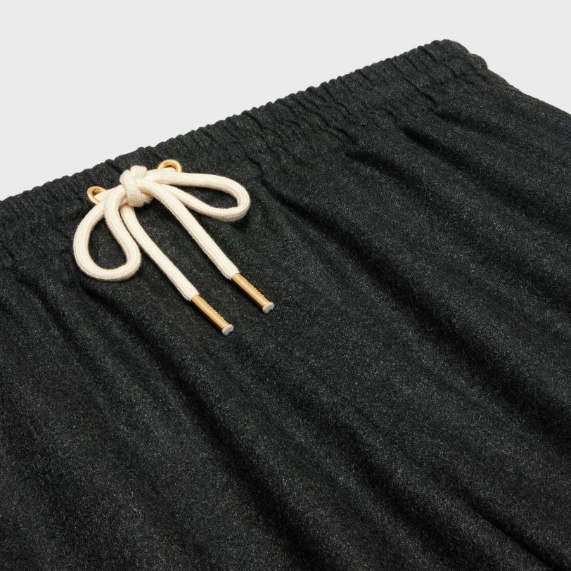 CELINE kvinner rette joggebukser i kashmirflanell V0PT6679 klær antrasitt