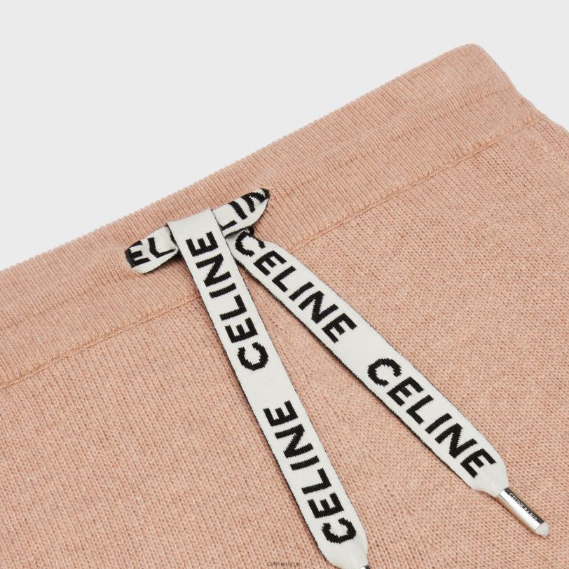 CELINE kvinner treningsbukser i kashmirull V0PT6882 klær kamel