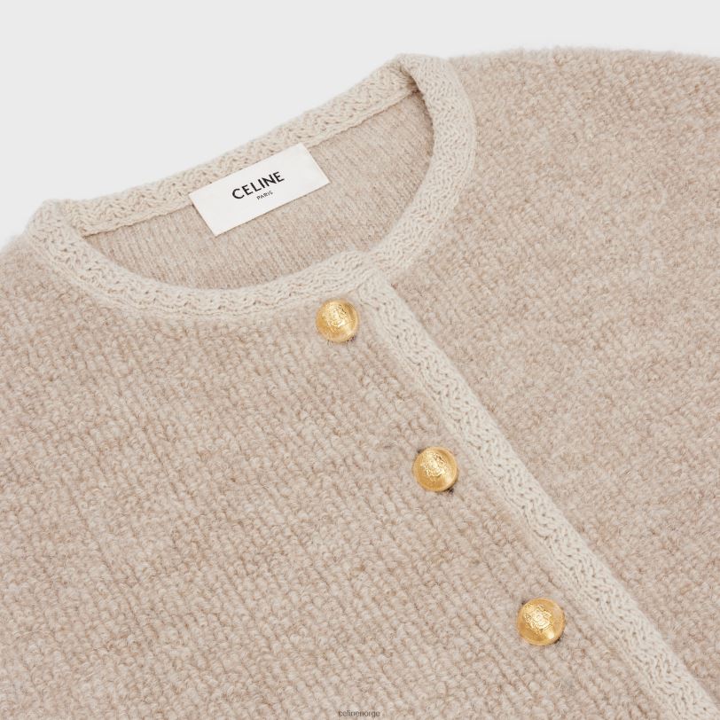 CELINE kvinner cardiganjakke i alpakkaull V0PT6767 klær havregryn