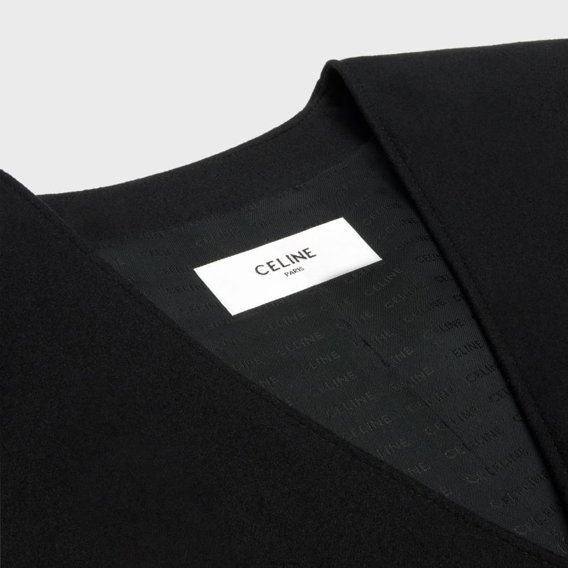 CELINE kvinner chasseurjakke i kashmirflanell V0PT6629 klær svart