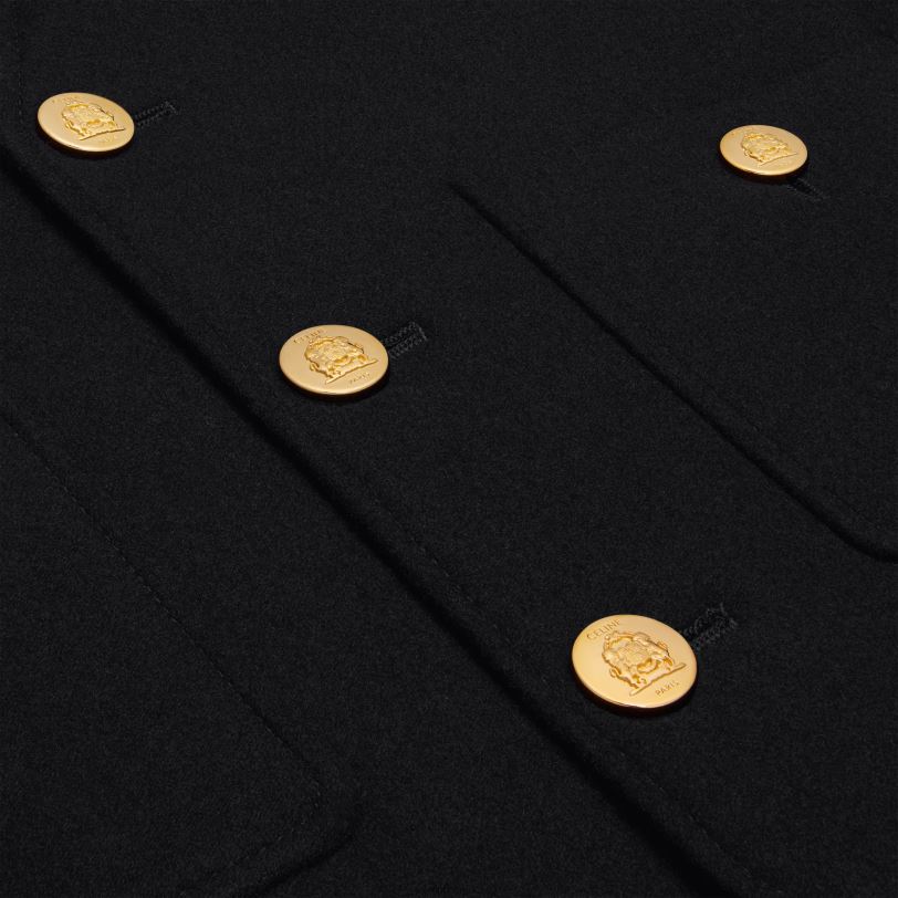 CELINE kvinner chasseurjakke i kashmirflanell V0PT6629 klær svart