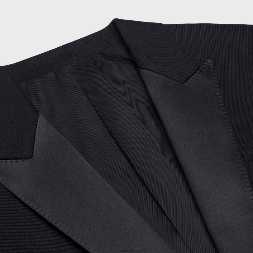 CELINE kvinner jude smokingjakke i ullgabardin V0PT6711 klær svart