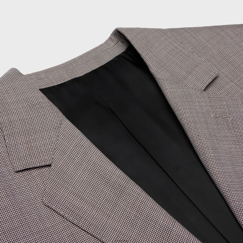 CELINE kvinner judejakke i rutete ull og silke V0PT6716 klær elfenben/ebene