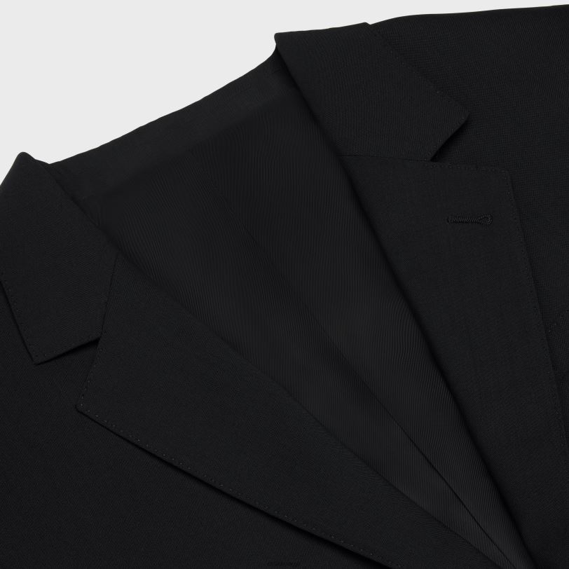 CELINE kvinner judejakke i ullstoff V0PT6712 klær svart