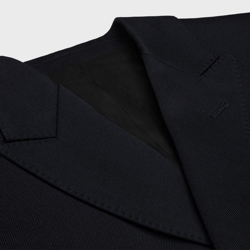 CELINE kvinner lang blazer i diagonal ull V0PT6707 klær marinen