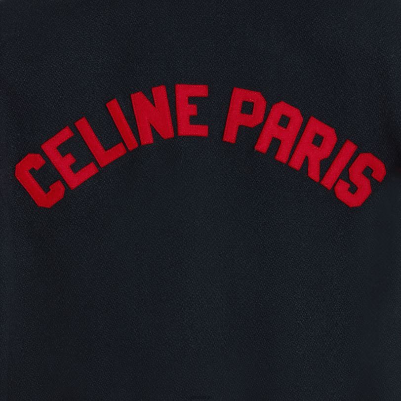 CELINE kvinner paris teddyjakke i teksturert ull V0PT6664 klær marinen