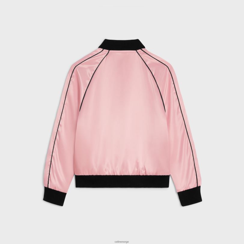 CELINE kvinner teddyjakke i sateng nylon V0PT6594 klær rosa