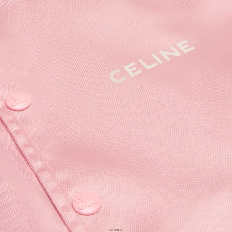 CELINE kvinner teddyjakke i sateng nylon V0PT6594 klær rosa