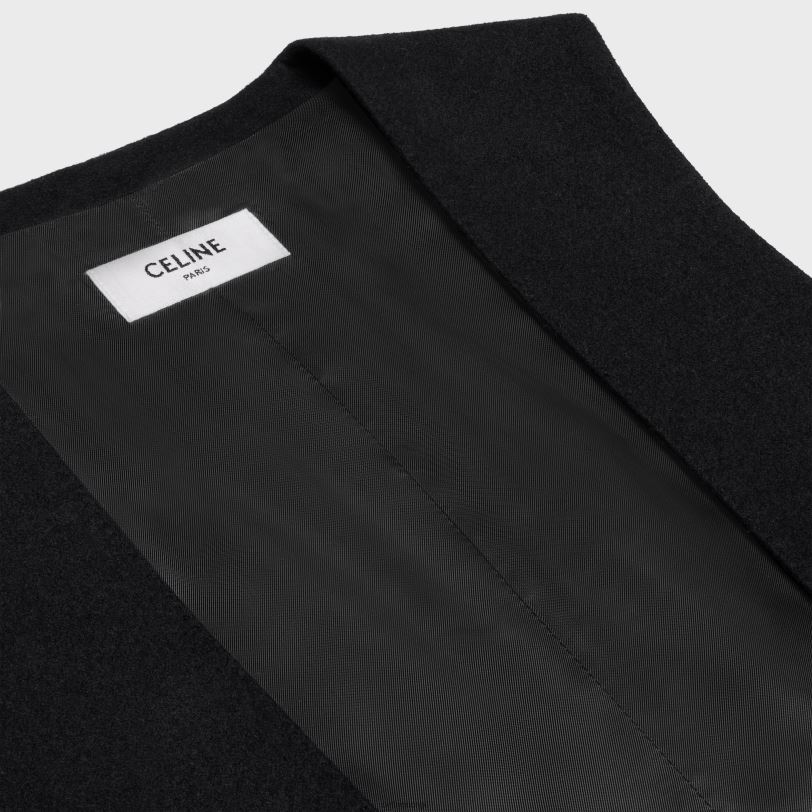 CELINE kvinner vest i kashmirflanell V0PT6727 klær svart