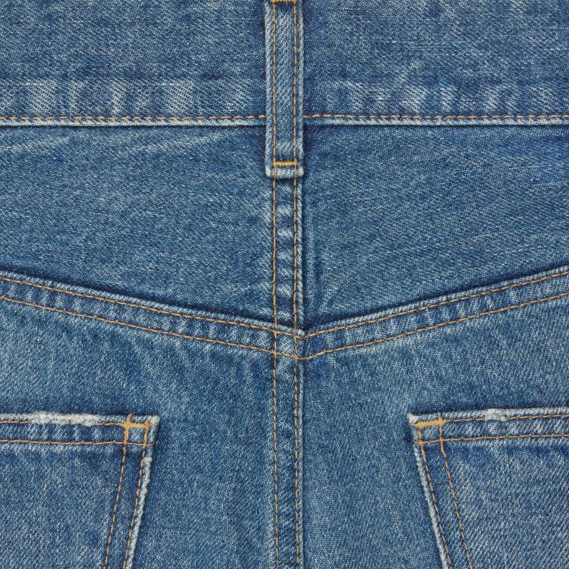 CELINE kvinner dylan flared jeans med signatur i denim V0PT6862 klær fagforeningsvask