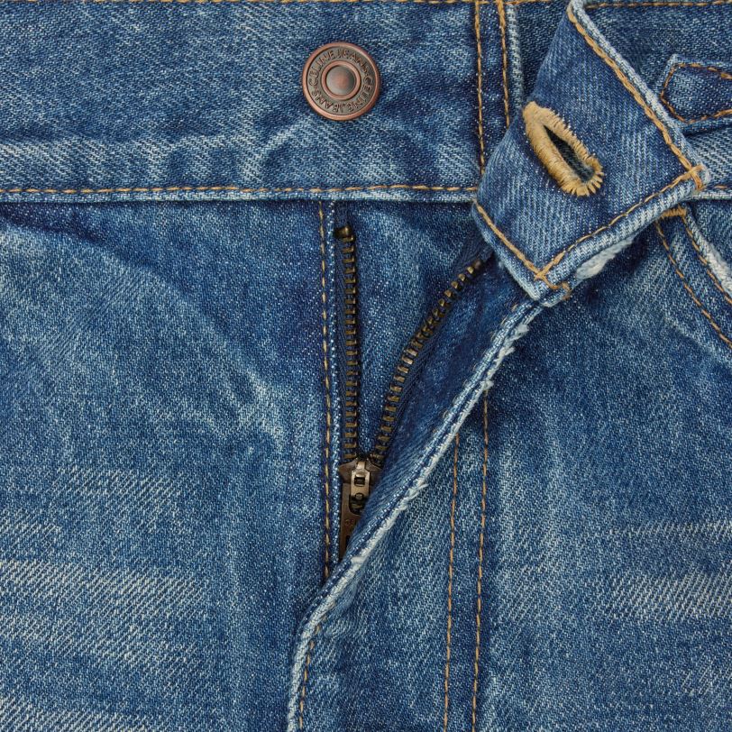 CELINE kvinner dylan flared jeans med signatur i denim V0PT6862 klær fagforeningsvask