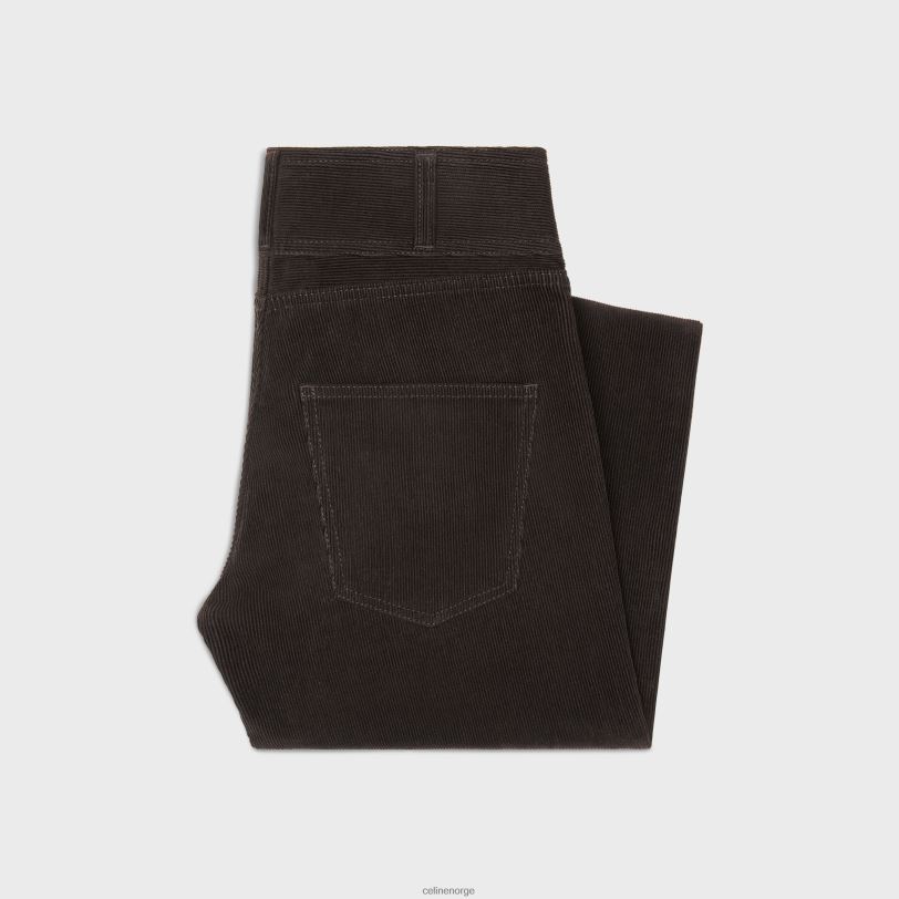 CELINE kvinner jane flare jeans i kordfløyel V0PT6850 klær råvask