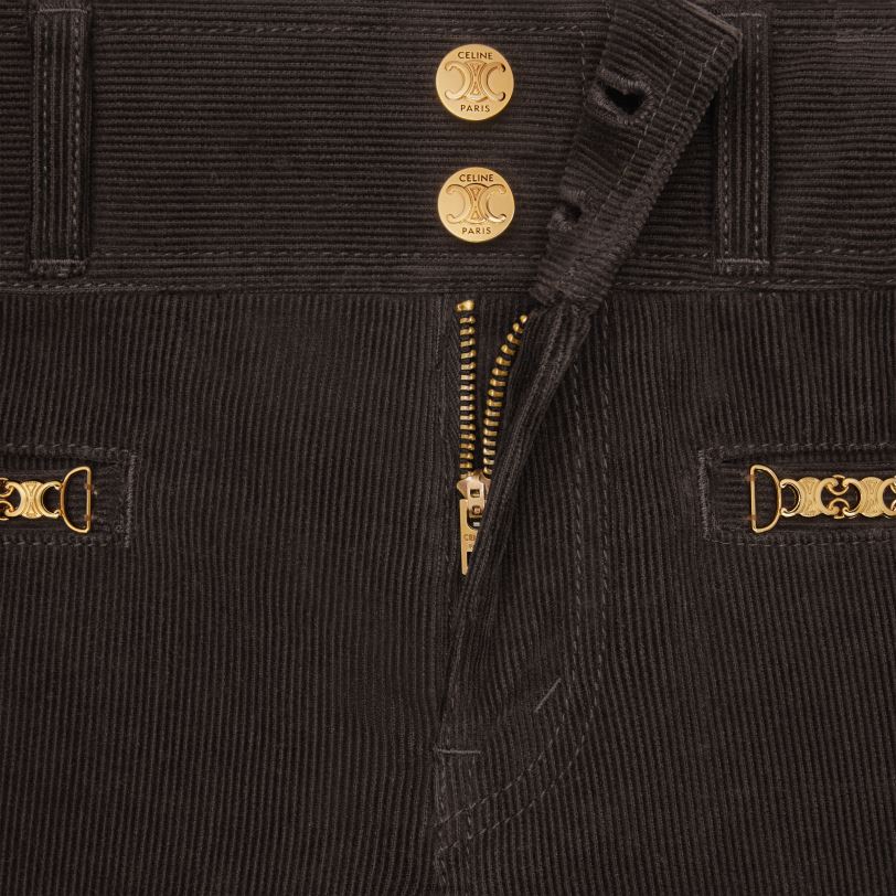 CELINE kvinner jane flare jeans i kordfløyel V0PT6850 klær råvask