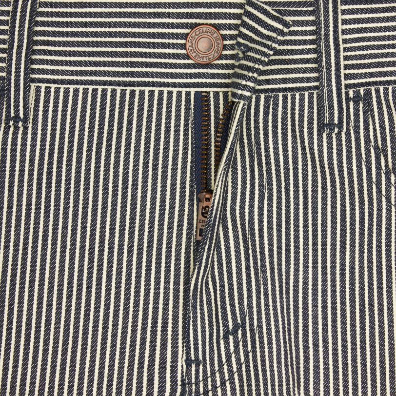 CELINE kvinner jane flared jeans i hickory striper V0PT6854 klær skylles