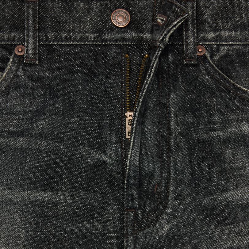 CELINE kvinner kitty jeans i wash denim V0PT6646 klær svart isskylling