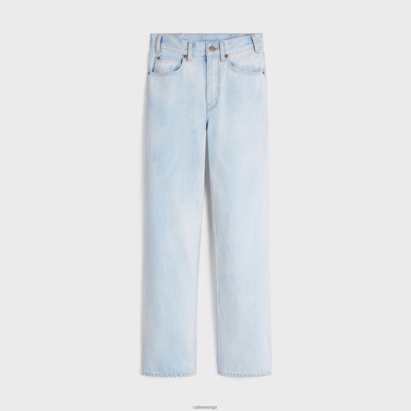 CELINE kvinner margaret-jeans i solblekt denim V0PT6861 klær solbleket vask