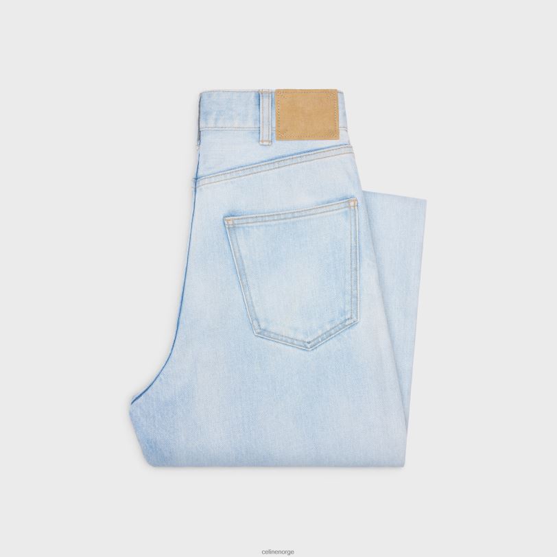 CELINE kvinner margaret-jeans i solblekt denim V0PT6861 klær solbleket vask