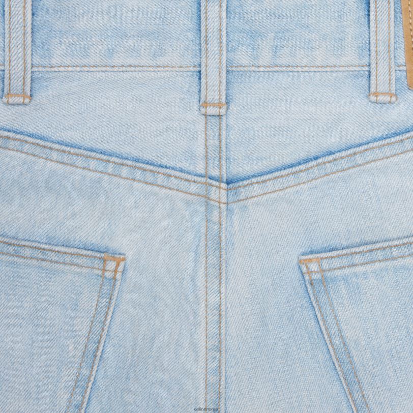 CELINE kvinner margaret-jeans i solblekt denim V0PT6861 klær solbleket vask