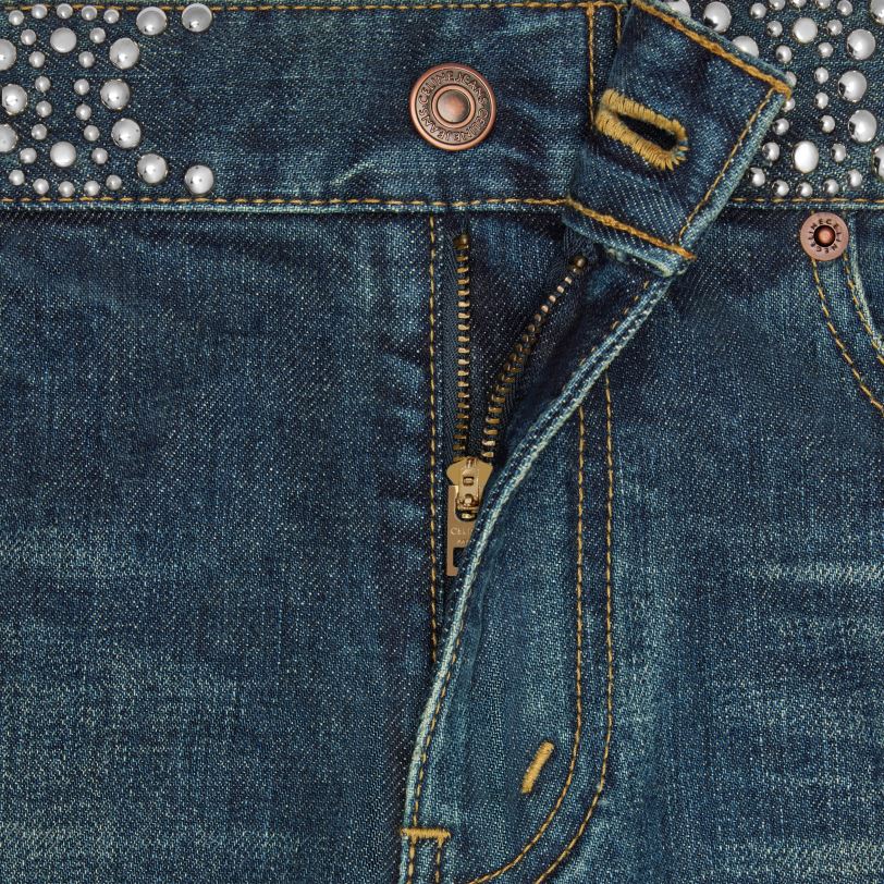 CELINE kvinner neo skinny jeans i denim V0PT6868 klær ren mørk union vask