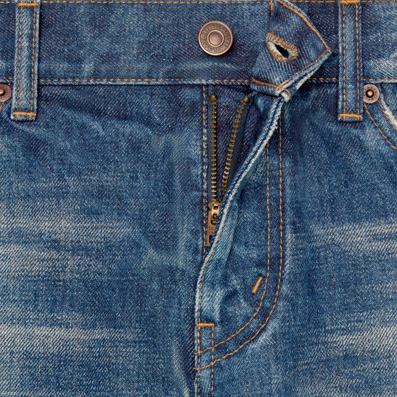 CELINE kvinner pearl jeans i denim V0PT6858 klær mørk union vask