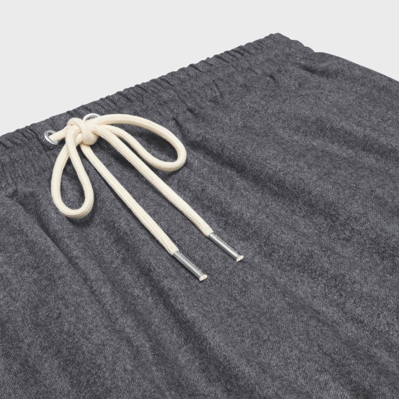 CELINE kvinner atletisk shorts i kashmirflanell V0PT6885 klær gris