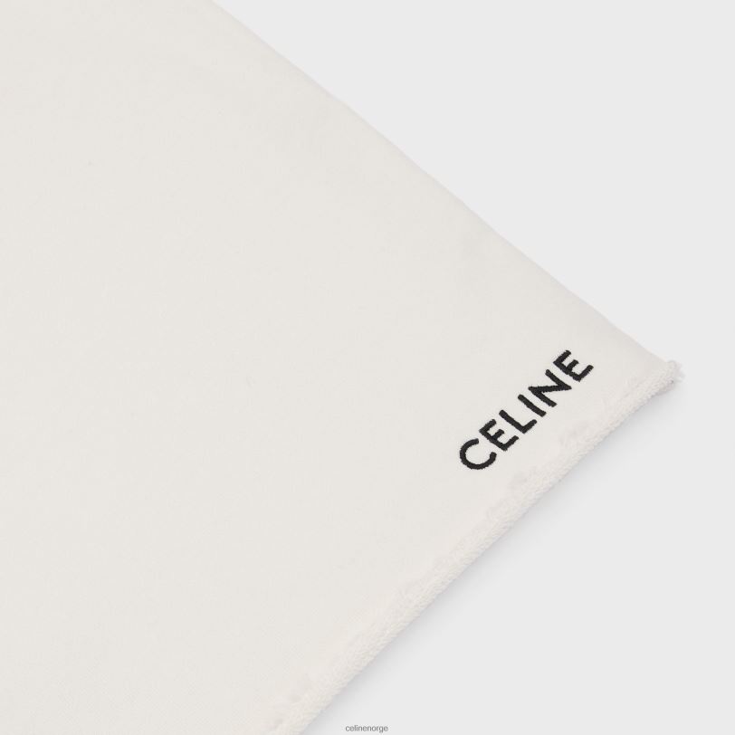 CELINE kvinner løs shorts i bomullsfleece V0PT6888 klær krem/svart