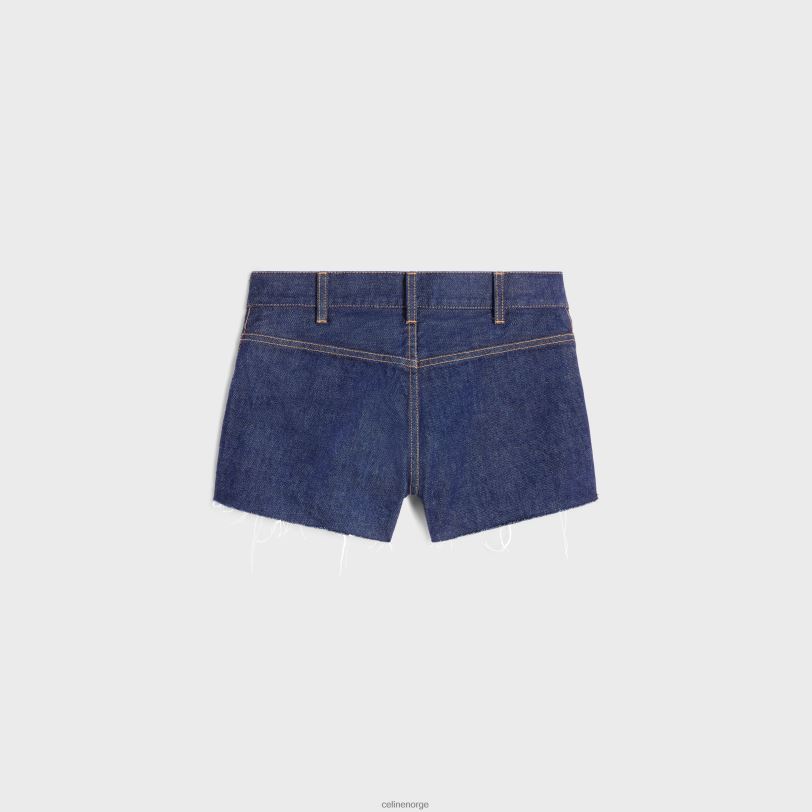 CELINE kvinner minishorts i wash denim V0PT6891 klær skylles