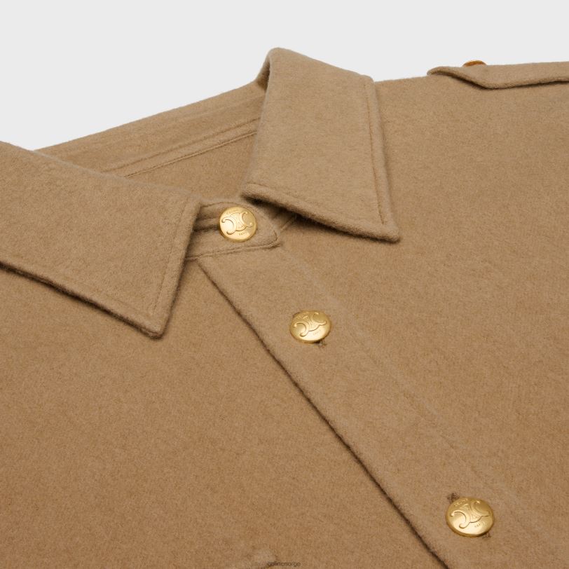 CELINE kvinner militær overskjorte i flanell V0PT6634 klær gems