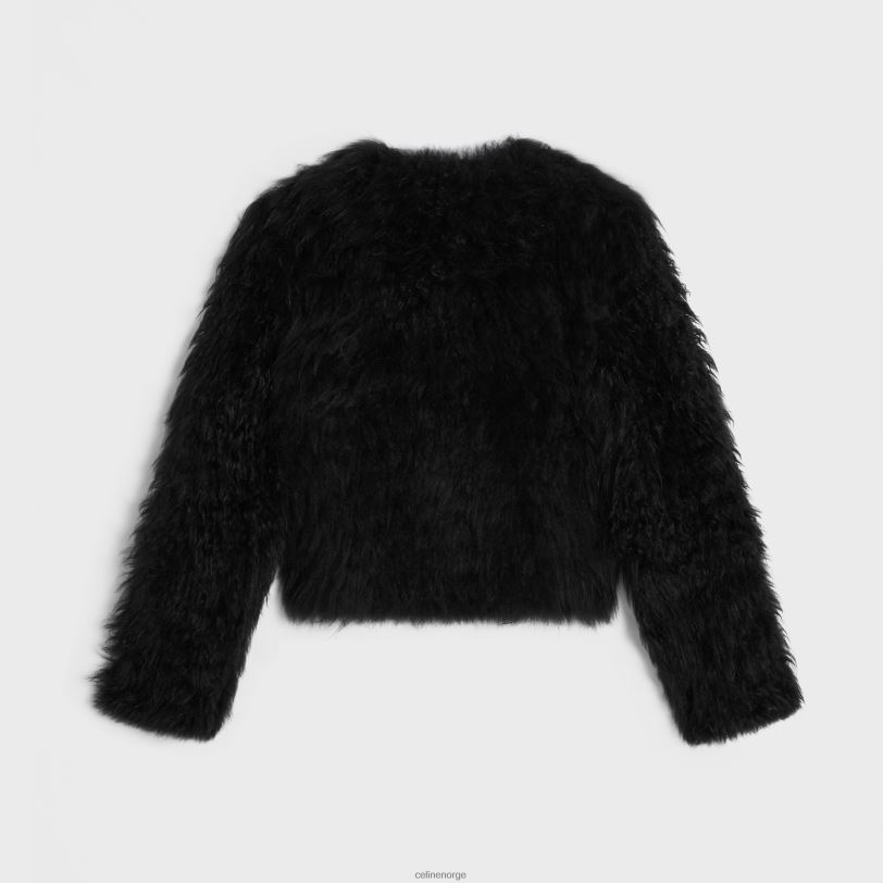 CELINE kvinner brodert cardigan i geitekasjmir V0PT6620 klær svart