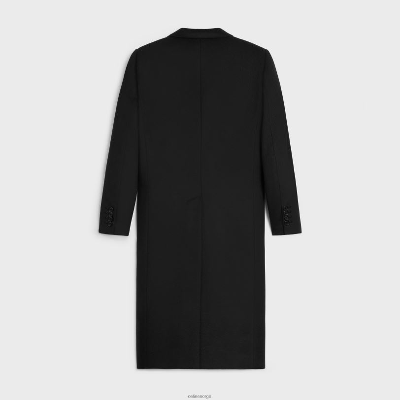 CELINE kvinner chesterfield frakk i kashmir V0PT6739 klær svart