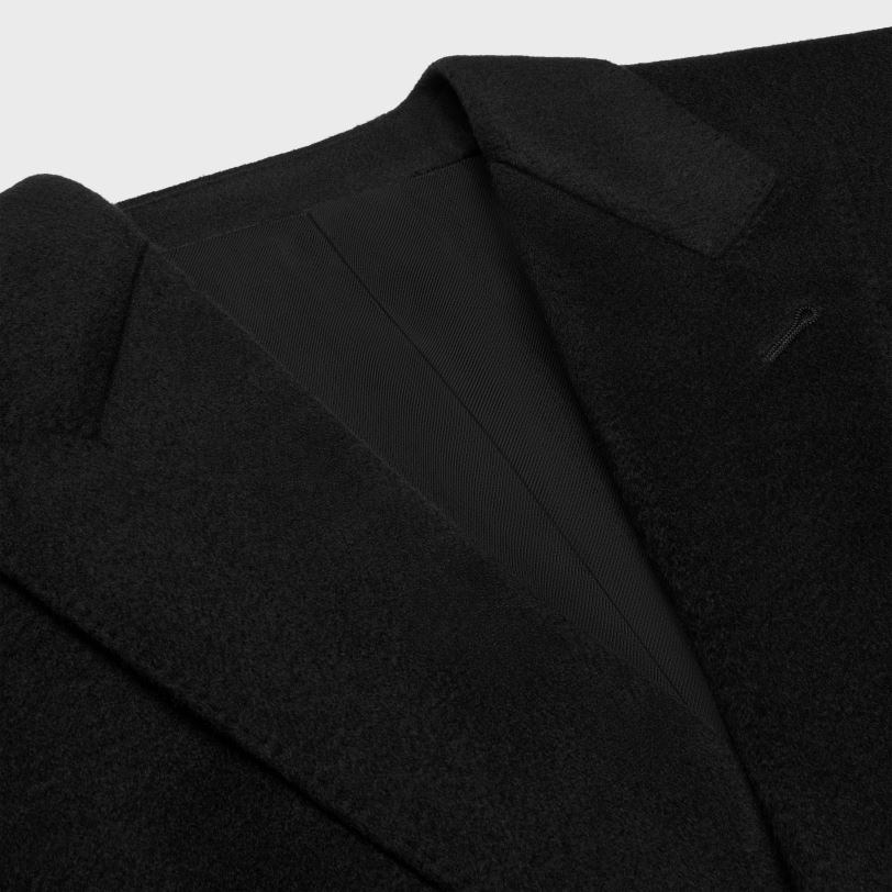 CELINE kvinner chesterfield frakk i kashmir V0PT6739 klær svart