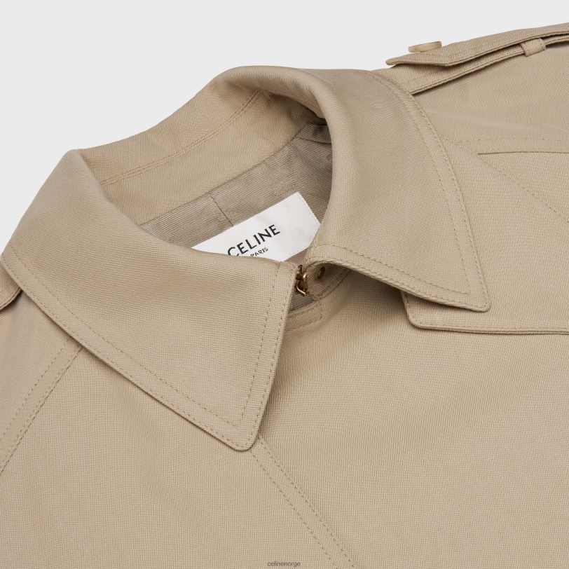 CELINE kvinner tomboy trenchcoat i bomullsgabardin V0PT6738 klær off white/rouge profond