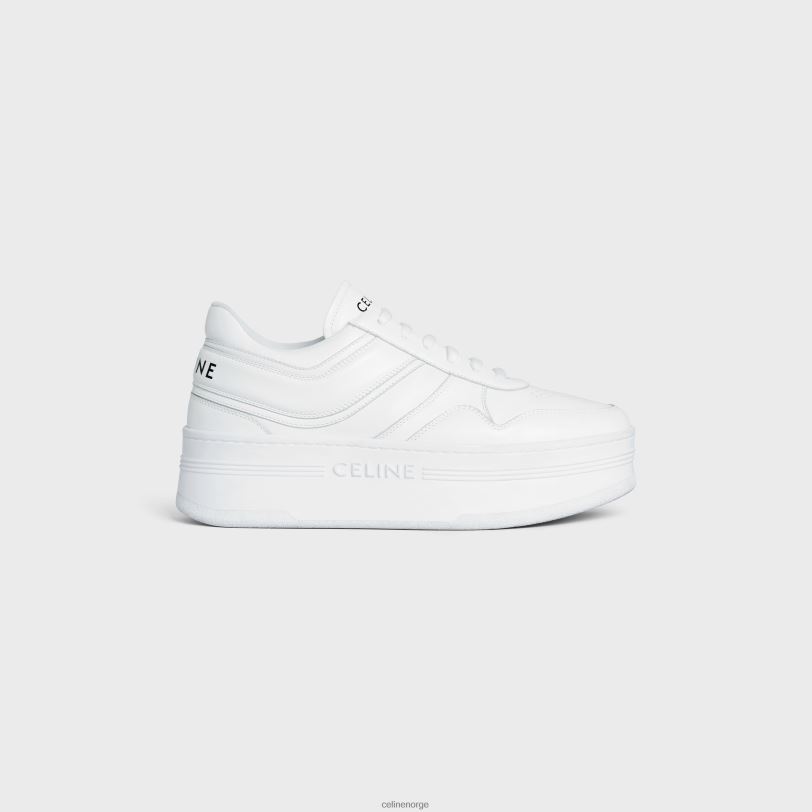 CELINE kvinner blokksneakers med wedge yttersåle i kalveskinn V0PT61013 fottøy optikk hvit