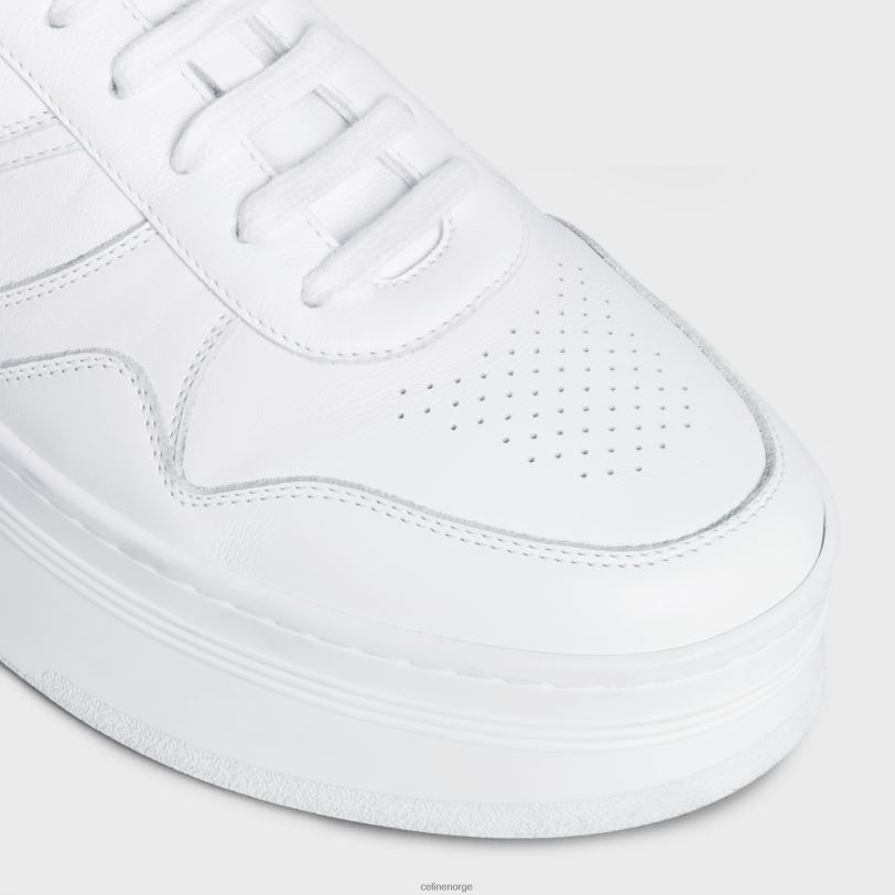 CELINE kvinner blokksneakers med wedge yttersåle i kalveskinn V0PT61013 fottøy optikk hvit