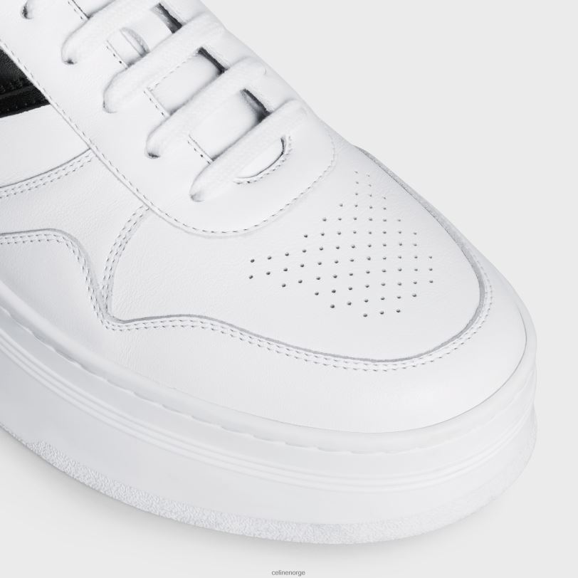 CELINE kvinner blokksneakers med wedge yttersåle i kalveskinn V0PT6947 fottøy optikk hvit/svart