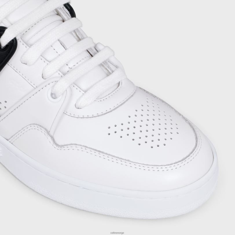 CELINE kvinner ct-04 sneaker med lav snøresko i kalveskinn V0PT61012 fottøy optikk hvit/svart