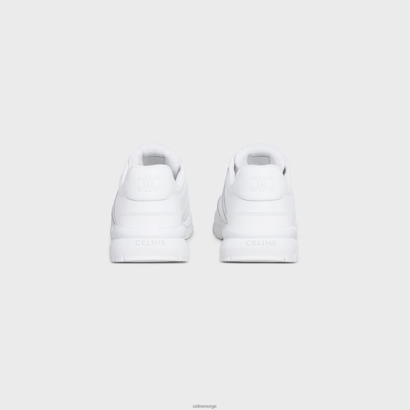 CELINE kvinner runner cr-01 lav snøresko i kalveskinn V0PT6915 fottøy optikk hvit