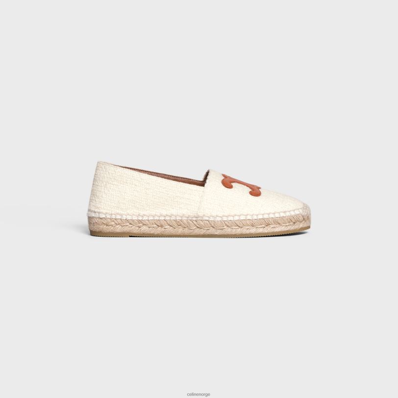 CELINE kvinner les espadrilles i tweed og kalveskinn V0PT6975 fottøy krem
