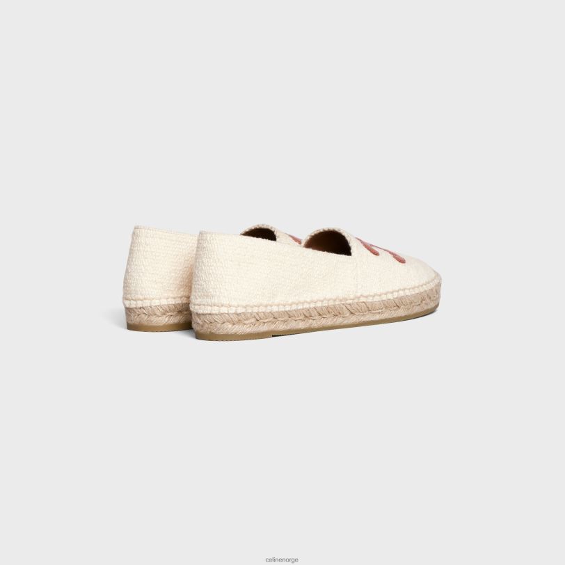 CELINE kvinner les espadrilles i tweed og kalveskinn V0PT6975 fottøy krem