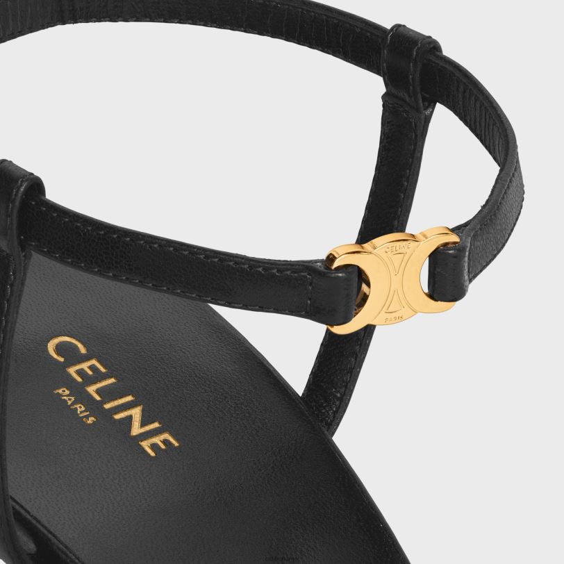 CELINE kvinner soir sandal i lammeskinn V0PT61007 fottøy svart