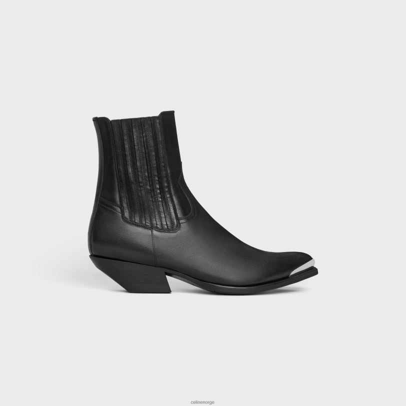 CELINE kvinner cruiser boots chelsea boot med metall tå i kalveskinn V0PT6962 fottøy svart