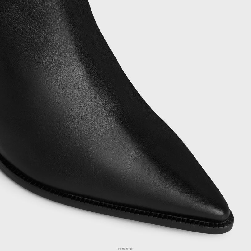 CELINE kvinner verneuil ankelstøvel med triomf i kalveskinn V0PT6957 fottøy svart