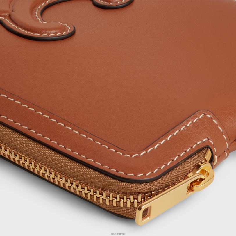 CELINE kvinner lang veske med stropp i glatt kalveskinn V0PT6435 tilbehør tan