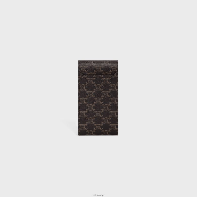 CELINE kvinner triomphe telefonveske i triomphe lerret V0PT6510 tilbehør tan