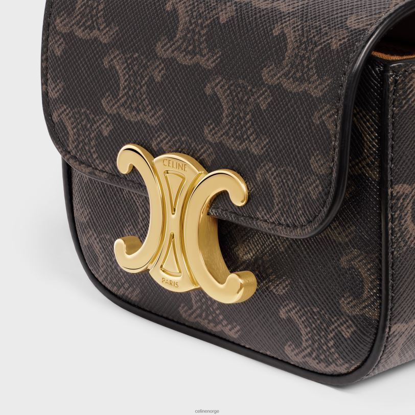 CELINE kvinner belteveske triomfbelte i triomf-lerret og kalveskinn V0PT61096 tilbehør tan