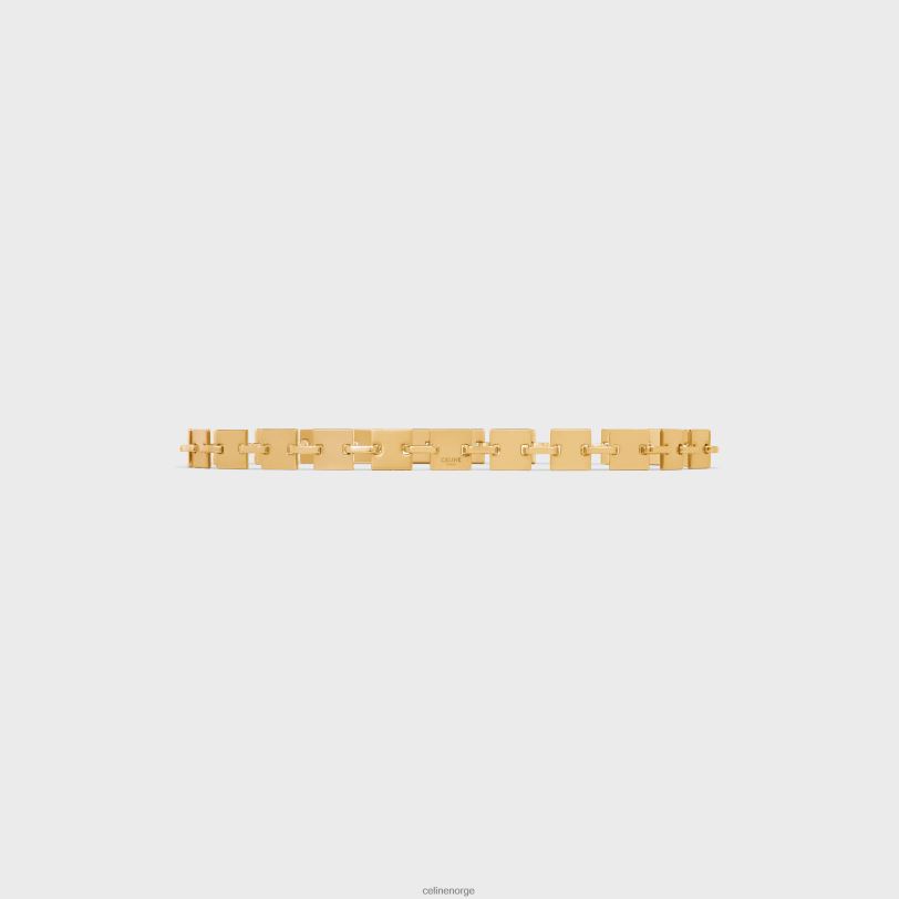 CELINE kvinner firkantet kjedebelte i messing V0PT61091 tilbehør gull