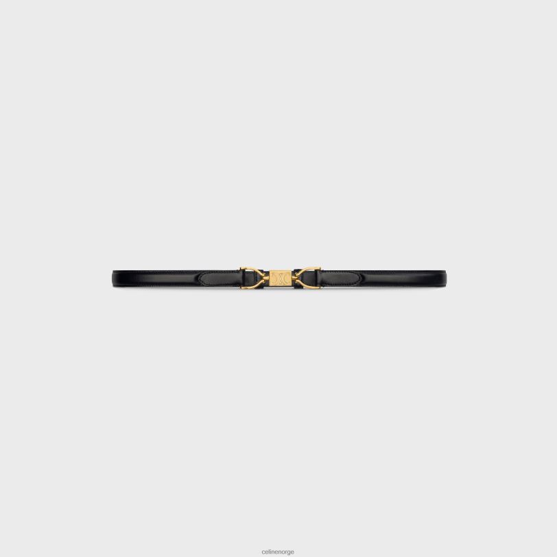 CELINE kvinner lite triomfbelte i taurillon-skinn V0PT61097 tilbehør svart